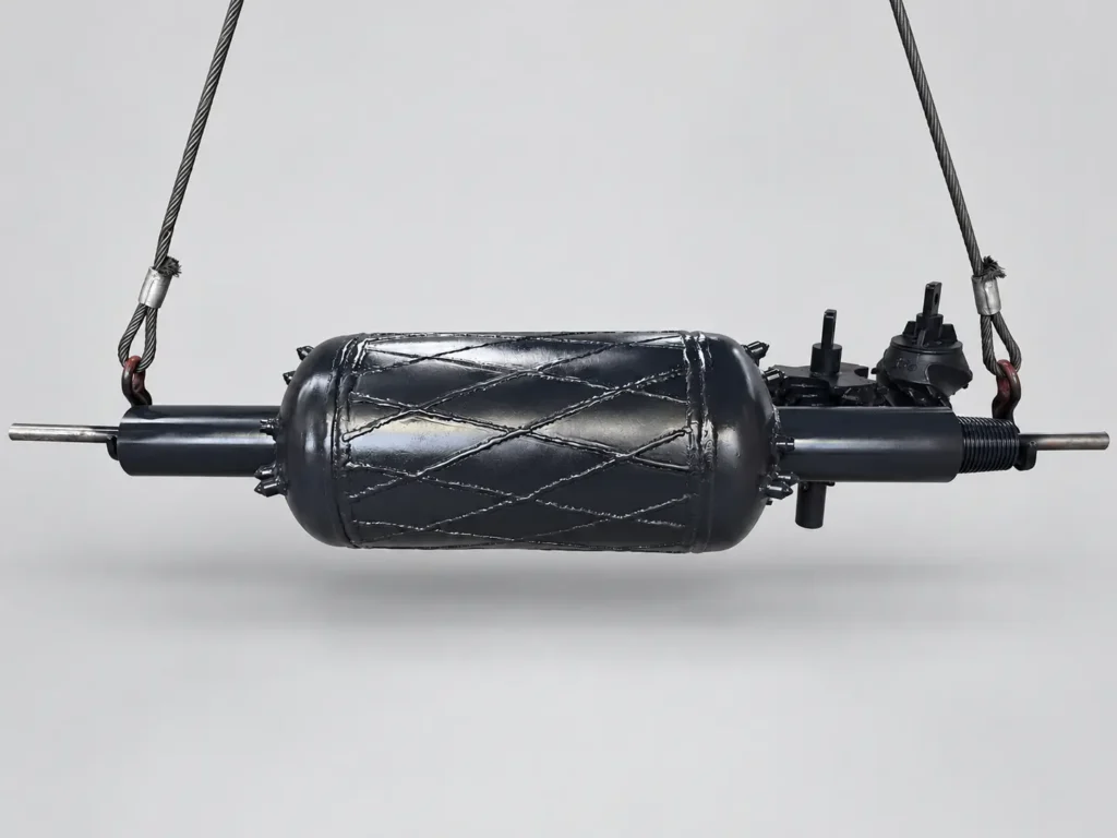 Barrel reamer in a workshop inspection and handling setup