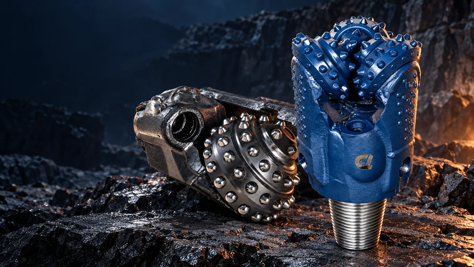 DRILLNOVA tricone pilot bit and roller-cone hole opener for hard-rock HDD drilling