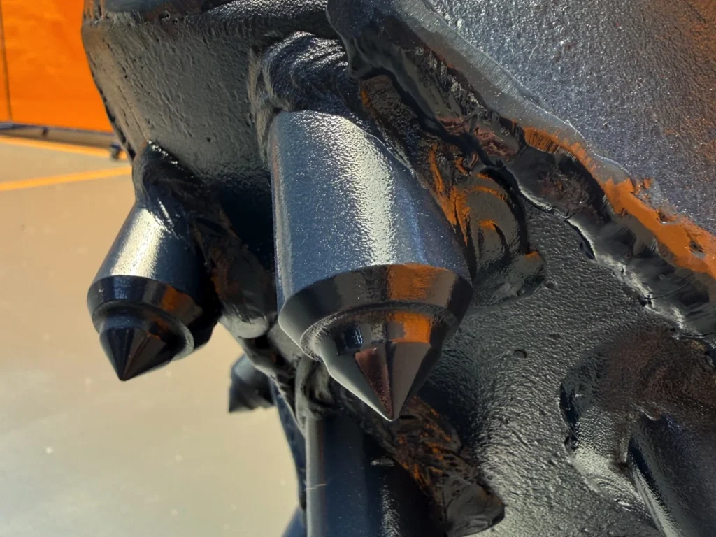 Visual inspection of carbide cutters and weld areas on a DRILLNOVA fluted reamer