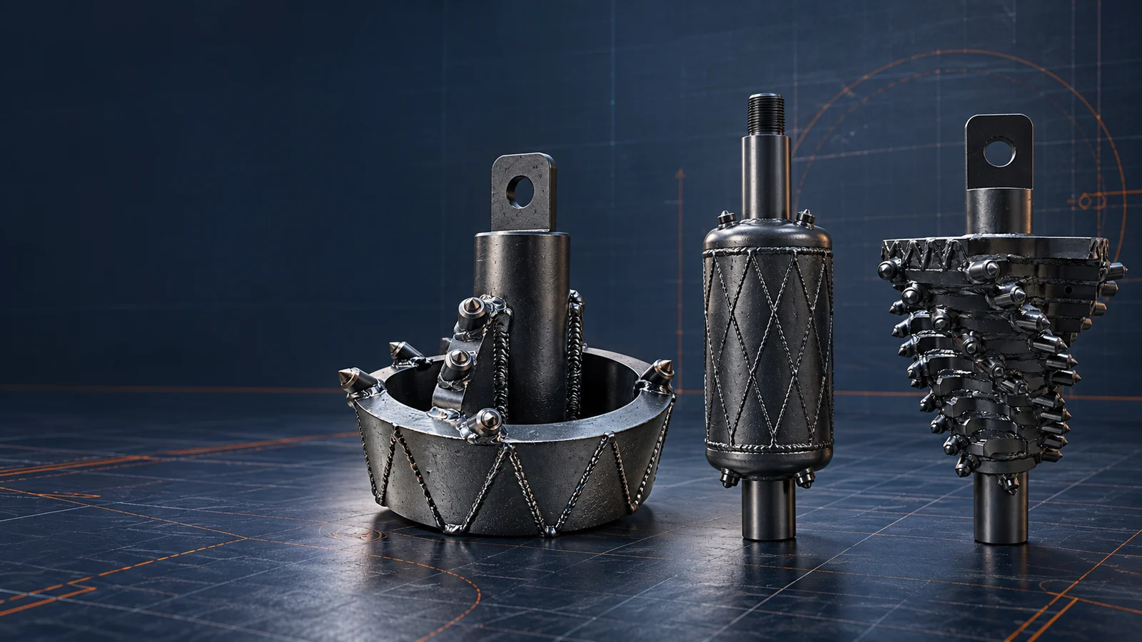 Fly-cutter, barrel and multi-stage HDD reamers arranged for tool selection