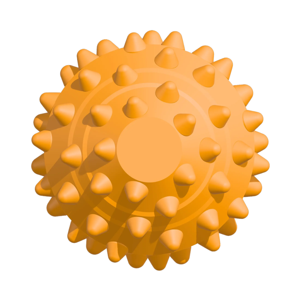 Orange roller bit with rounded spherical cutting inserts