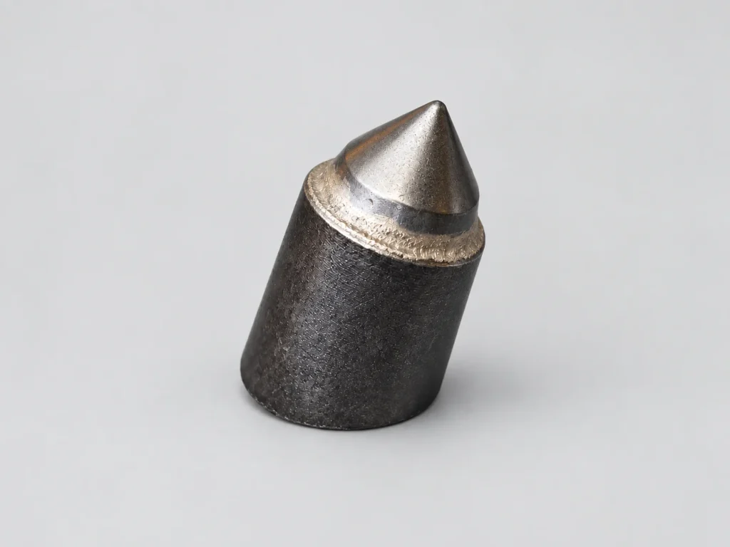DR1 conical weld-on carbide tooth for soil and clay drilling applications